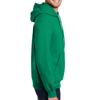 Port & Co Essential Fleece Pullover Hooded Sweatshirt, Kelly Green, Right Sleeve view