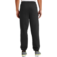Port & Co Essential Fleece Sweatpant with Pockets, Jet Black, Back view