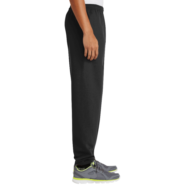 Port & Co Essential Fleece Sweatpant with Pockets, Jet Black, Right Side view