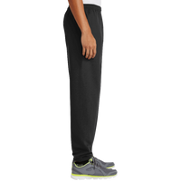 Port & Co Essential Fleece Sweatpant with Pockets, Jet Black, Right Side view