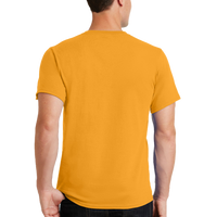 Port & Co Essential Tee, Gold, Back view