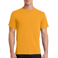 Port & Co Essential Tee, Gold, Front view