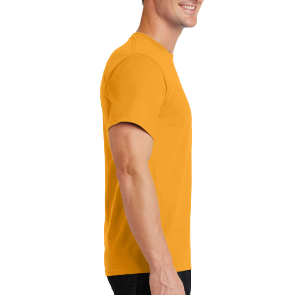 Port & Co Essential Tee, Gold, Right Sleeve view
