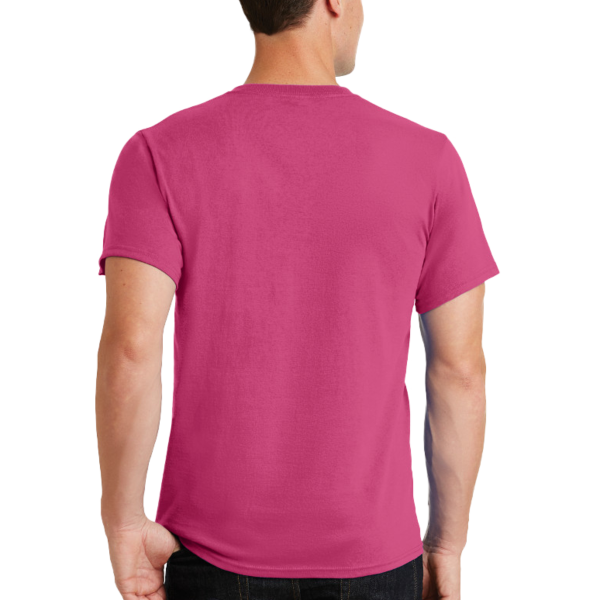 Port & Co Essential Tee, Sangria, Back view