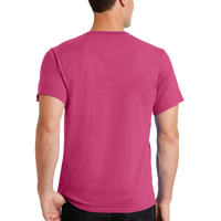 Port & Co Essential Tee, Sangria, Back view