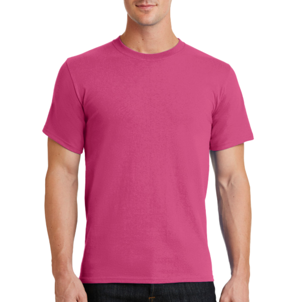 Port & Co Essential Tee, Sangria, Front view