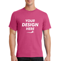 Port & Co Essential Tee, Sangria, Front view, Mockup