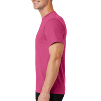 Port & Co Essential Tee, Sangria, Left Sleeve view