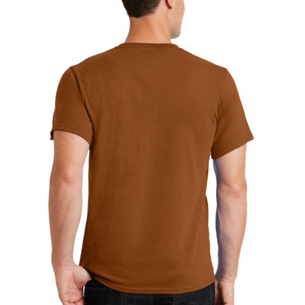 Port & Co Essential Tee, Texas Orange, Back view