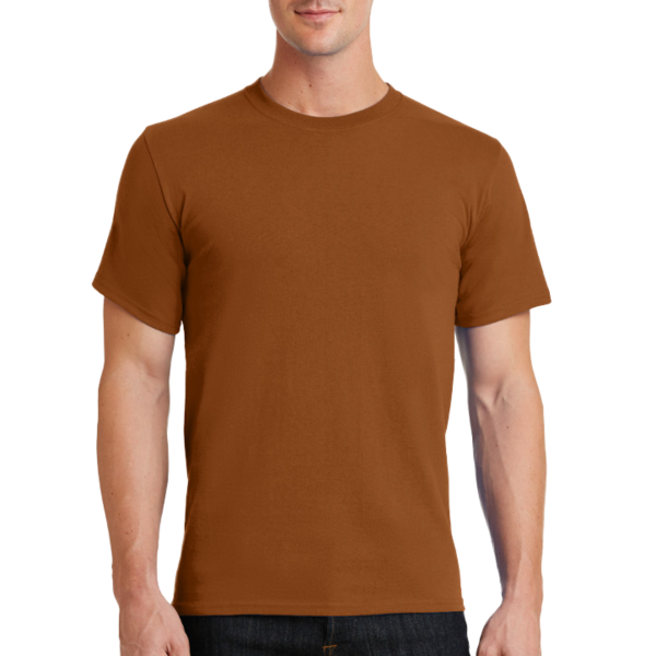 Port & Co Essential Tee, Texas Orange, Front view