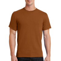 Port & Co Essential Tee, Texas Orange, Front view