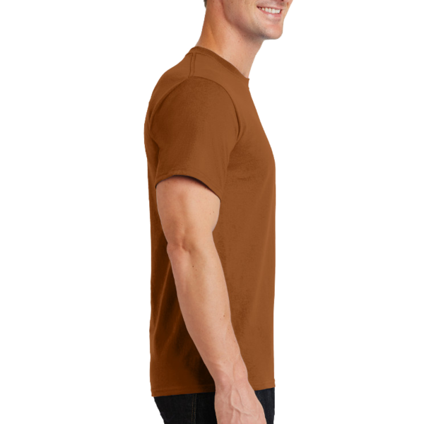 Port & Co Essential Tee, Texas Orange, Right Sleeve view