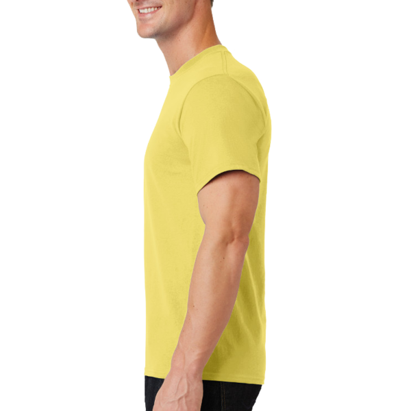 Port & Co Essential Tee, Yellow, Left Sleeve view