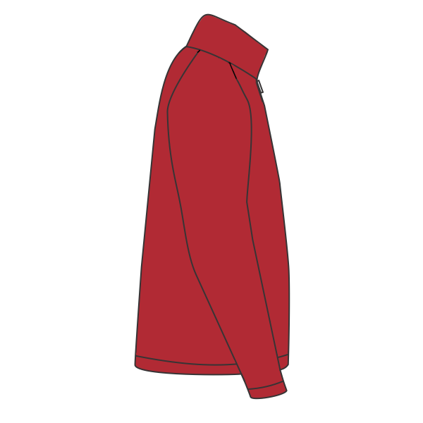 Port & Co Fan Favorite Fleece 1/4 Zip Pullover Sweatshirt, Bright Red, Right Side view