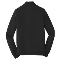Port & Co Fan Favorite Fleece 1/4 Zip Pullover Sweatshirt, Jet Black, Back view