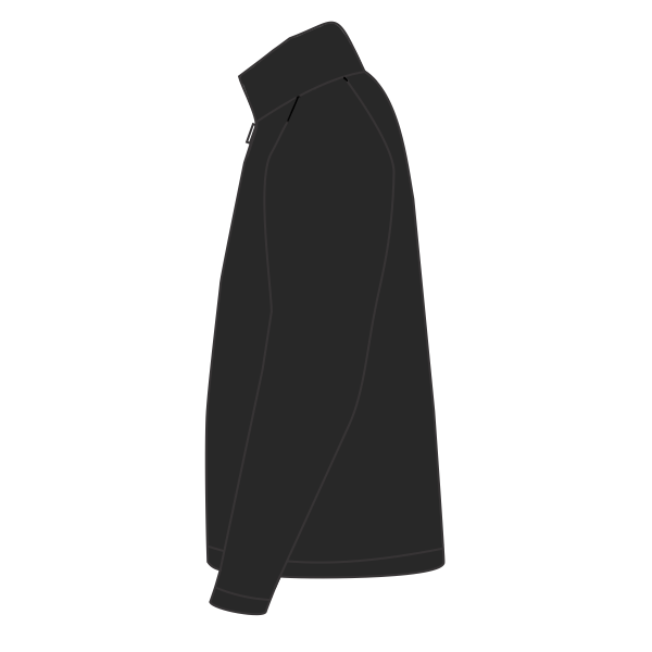 Port & Co Fan Favorite Fleece 1/4 Zip Pullover Sweatshirt, Jet Black, Left Side view
