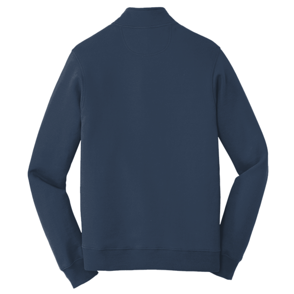 Port & Co Fan Favorite Fleece 1/4 Zip Pullover Sweatshirt, Team Navy, Back view