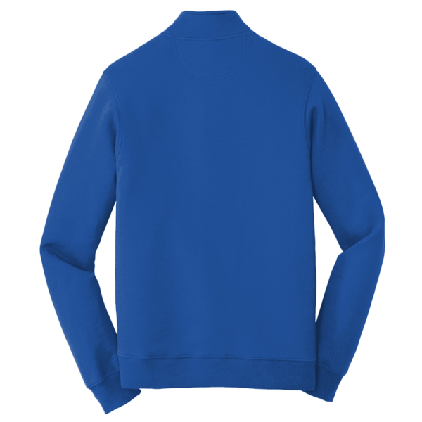 Port & Co Fan Favorite Fleece 1/4 Zip Pullover Sweatshirt, True Royal, Back view