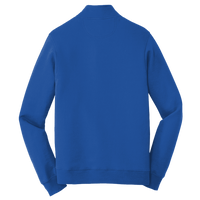 Port & Co Fan Favorite Fleece 1/4 Zip Pullover Sweatshirt, True Royal, Back view
