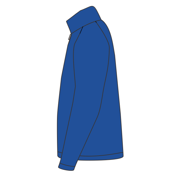 Port & Co Fan Favorite Fleece 1/4 Zip Pullover Sweatshirt, True Royal, Left Side view