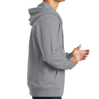 Port & Co Fan Favorite Fleece Full Zip Hooded Sweatshirt, Athletic Heather, Right view
