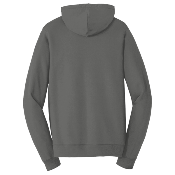 Port & Co Fan Favorite Fleece Full Zip Hooded Sweatshirt, Charcoal, Back view