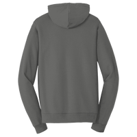 Port & Co Fan Favorite Fleece Full Zip Hooded Sweatshirt, Charcoal, Back view