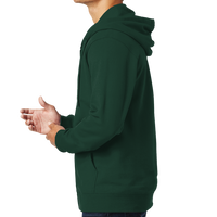 Port & Co Fan Favorite Fleece Full Zip Hooded Sweatshirt, Forest Green, Left view