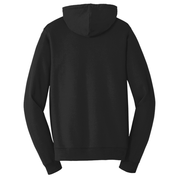 Port & Co Fan Favorite Fleece Full Zip Hooded Sweatshirt, Jet Black, Back view