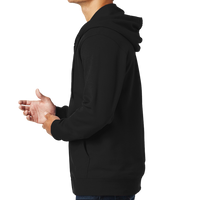 Port & Co Fan Favorite Fleece Full Zip Hooded Sweatshirt, Jet Black, Left view