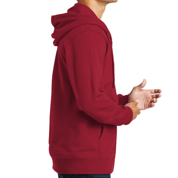 Port & Co Fan Favorite Fleece Full Zip Hooded Sweatshirt, Team Cardinal, Right view