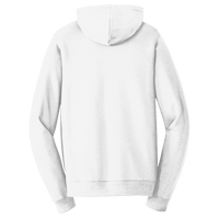 Port & Co Fan Favorite Fleece Full Zip Hooded Sweatshirt, White, Back view