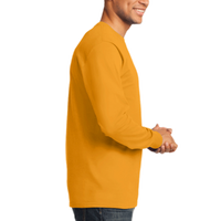 Port & Co Long Sleeve Essential Tee, Gold, Right Sleeve view