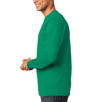 Port & Co Long Sleeve Essential Tee, Kelly, Left Sleeve view