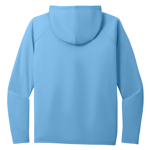 Port & Co Performance Pullover Hooded Tee, Carolina Blue, Back view
