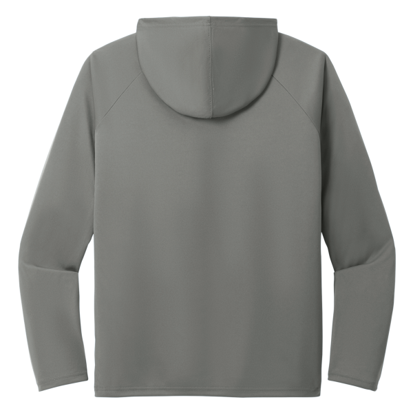 Port & Co Performance Pullover Hooded Tee, Charcoal, Back view
