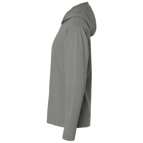 Port & Co Performance Pullover Hooded Tee, Charcoal, Left Sleeve view