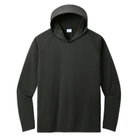Port & Co Performance Pullover Hooded Tee, Jet Black, Front view