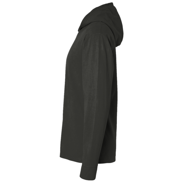 Port & Co Performance Pullover Hooded Tee, Jet Black, Left Sleeve view