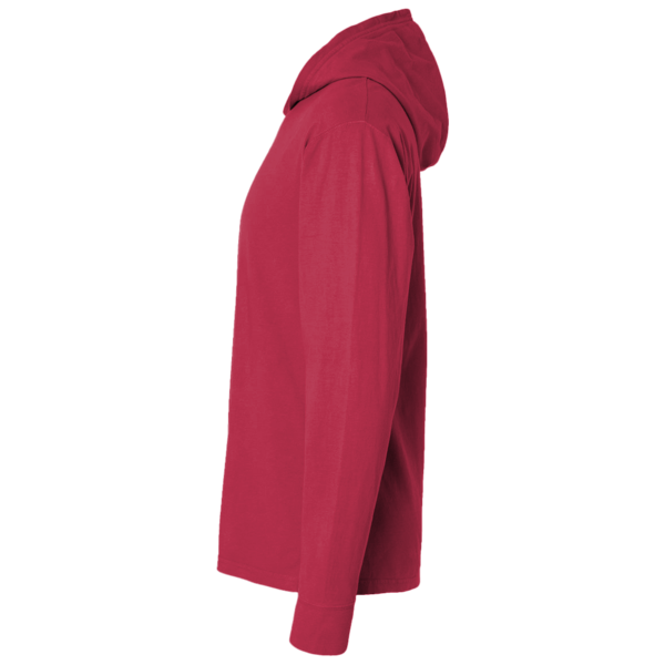 Port & Co Performance Pullover Hooded Tee, Red, Left Sleeve view