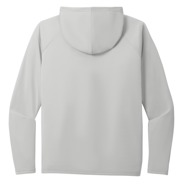 Port & Co Performance Pullover Hooded Tee, Silver, Back view