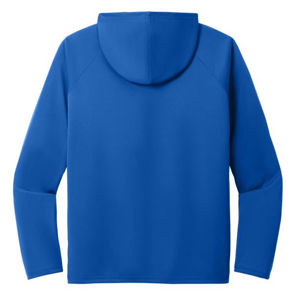 Port & Co Performance Pullover Hooded Tee, True Royal, Back view
