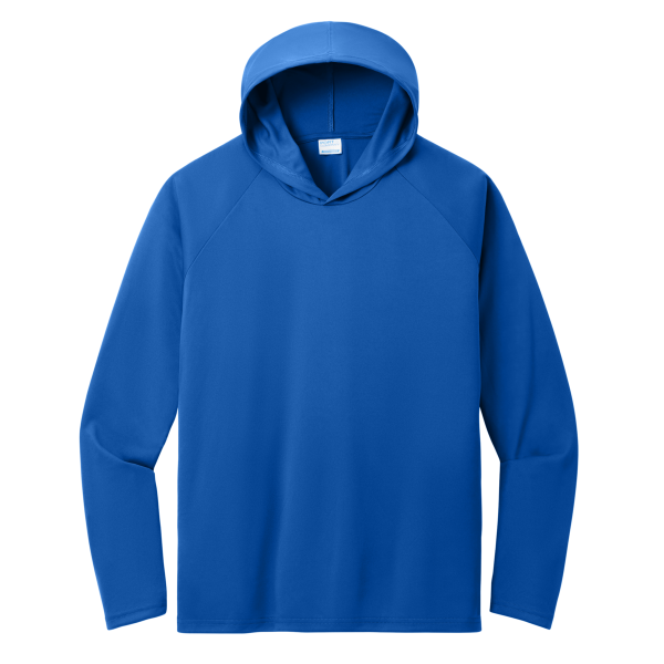 Port & Co Performance Pullover Hooded Tee, True Royal, Front view
