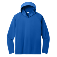 Port & Co Performance Pullover Hooded Tee, True Royal, Front view