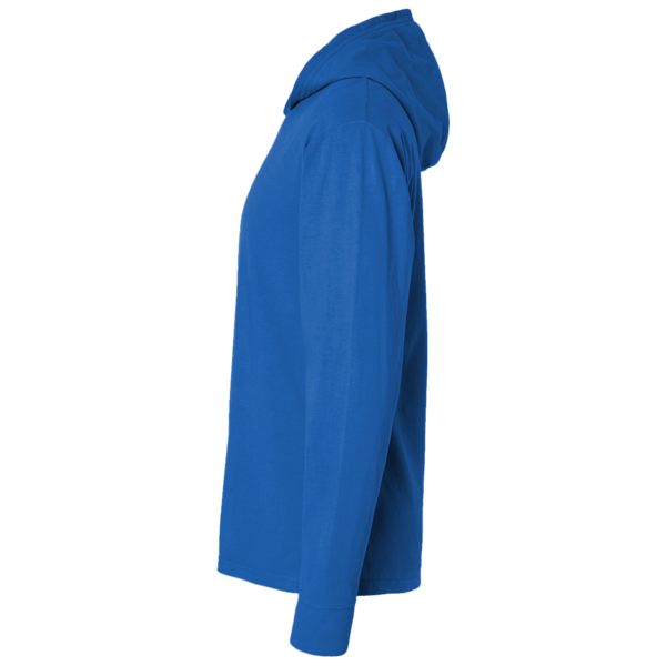 Port & Co Performance Pullover Hooded Tee, True Royal, Left Sleeve view