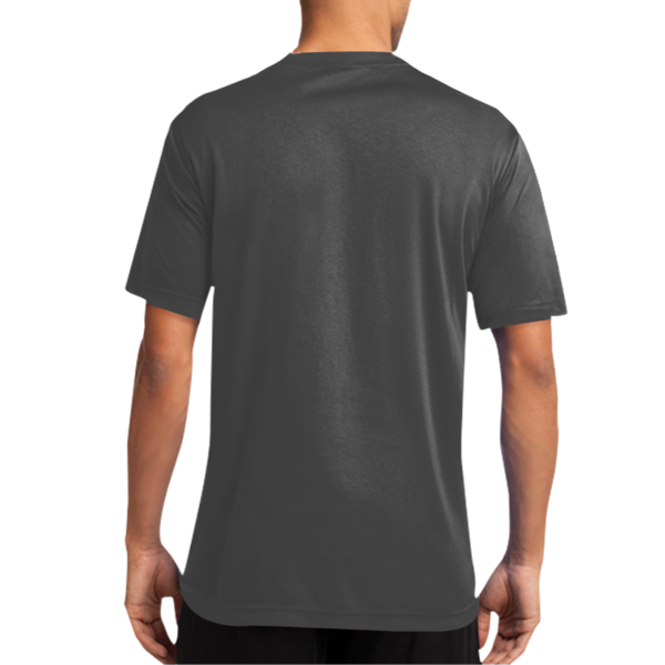 Port & Co Performance Tee, Charcoal, Back view