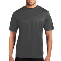 Port & Co Performance Tee, Charcoal, Front view