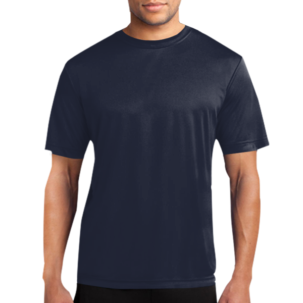 Port & Co Performance Tee, Deep Navy, Front view