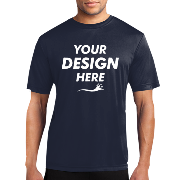 Port & Co Performance Tee, Deep Navy, Front view, Mockup