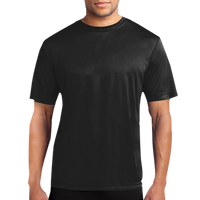 Port & Co Performance Tee, Jet Black, Front view